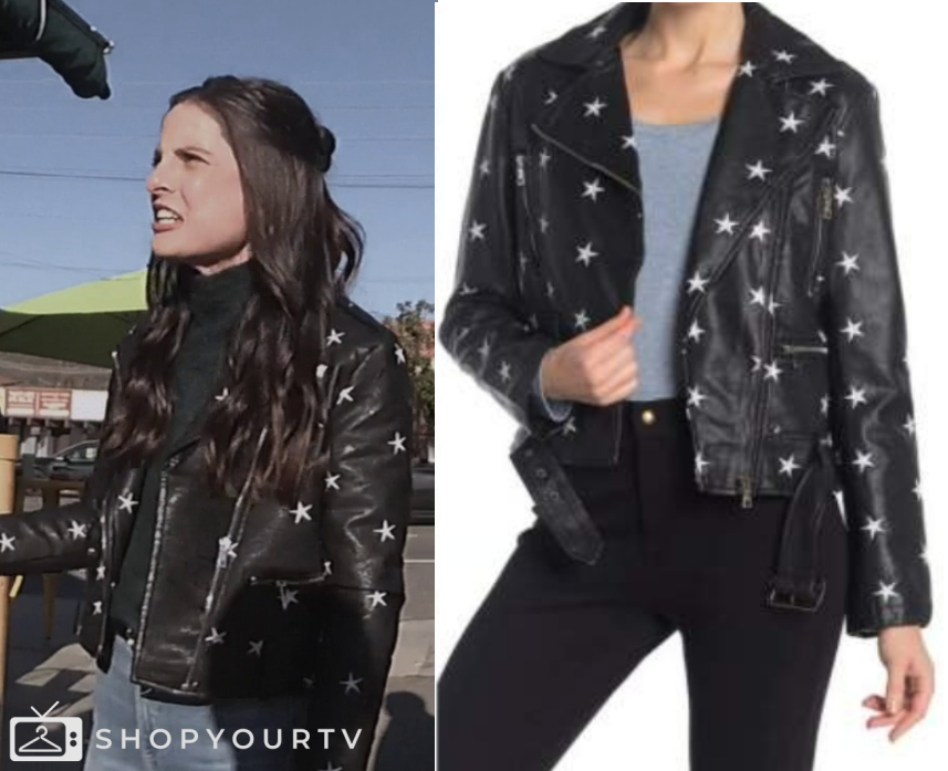 The Rookie Jacket The Rookie: Season 6 Episode 7 Black Leather Star Print Jacket | Shop ...
