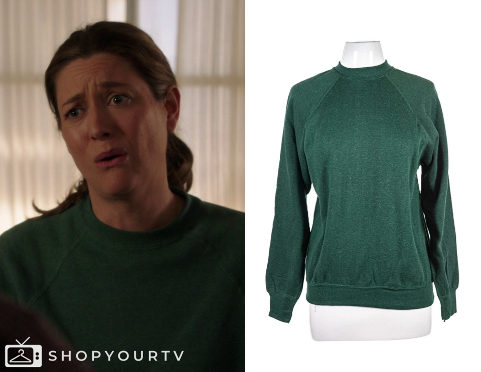 Shelldon Green Young Sheldon: Season 7 Episode 13 Mary's Green Sweatshirt | Shop Your TV