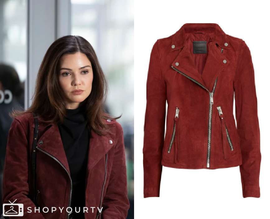 The Rookie Jacket The Rookie: Season 6 Episode 9 Blair's Red Suede Biker Jacket | Shop ...