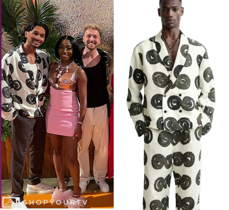 Love Island UK Aftersun Season 11 Episode 2 Sam's Crochet Shirt Shop