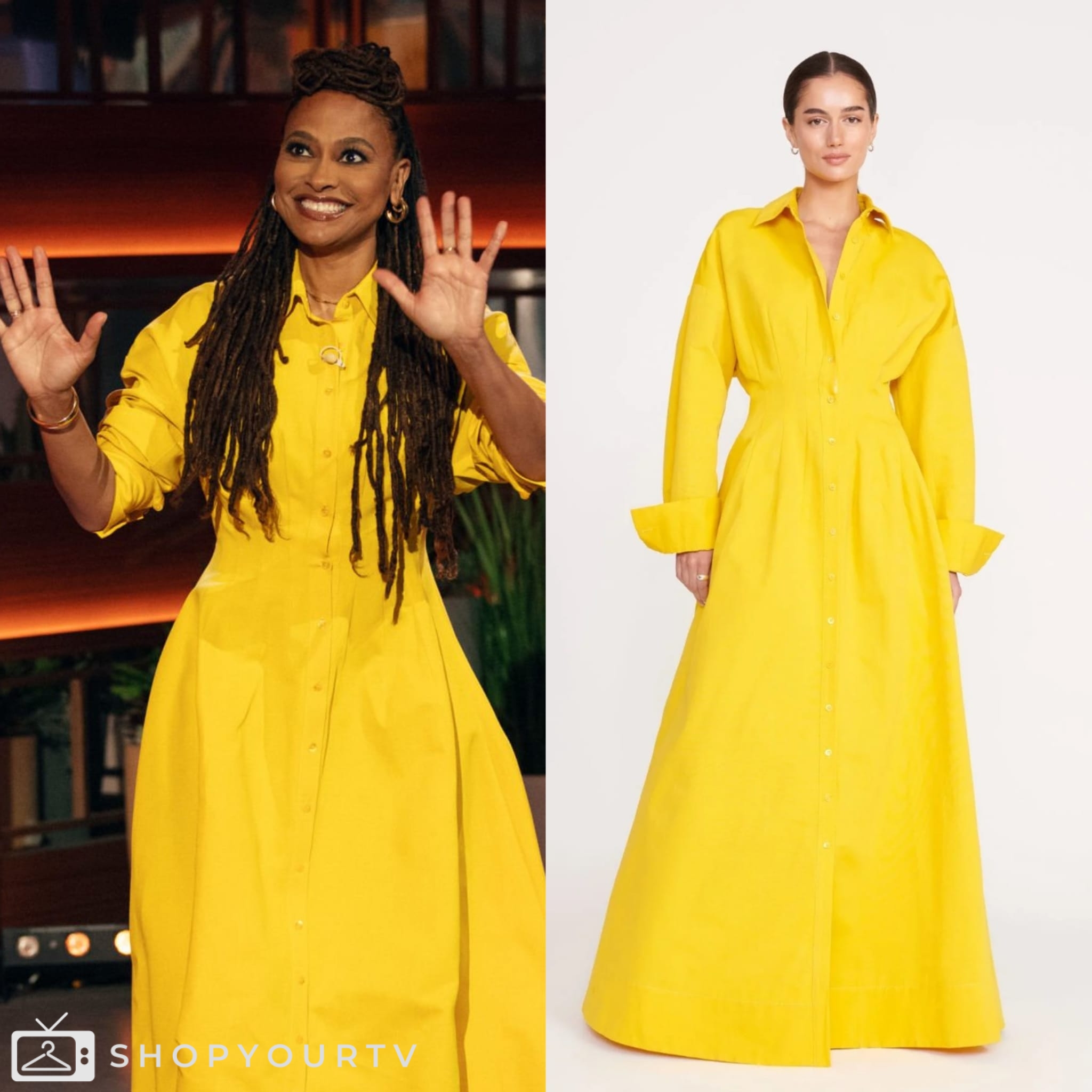 The Kelly Clarkson Show: June 2024 Ava DuVernay’s Yellow Shirt Dress ...