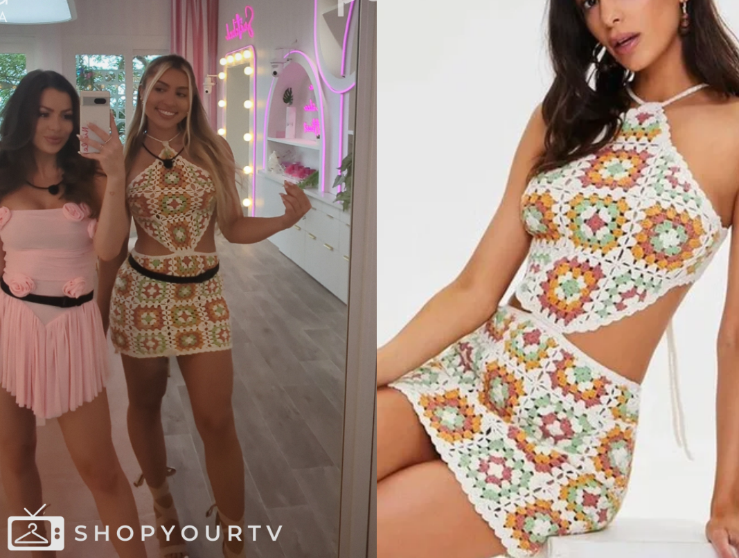 Love Island (USA): Season 6 Andrea's Crochet Cut out Dress | Shop Your TV Love Island (USA): Season 6 Andrea's Crochet Cut out Dress | Shop Your TV