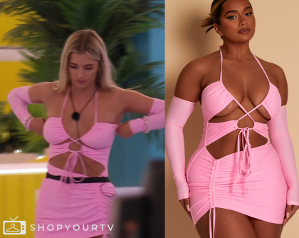 Love Island (UK): Season 11 Episode 25 Jessy’s Pink Strappy Dress