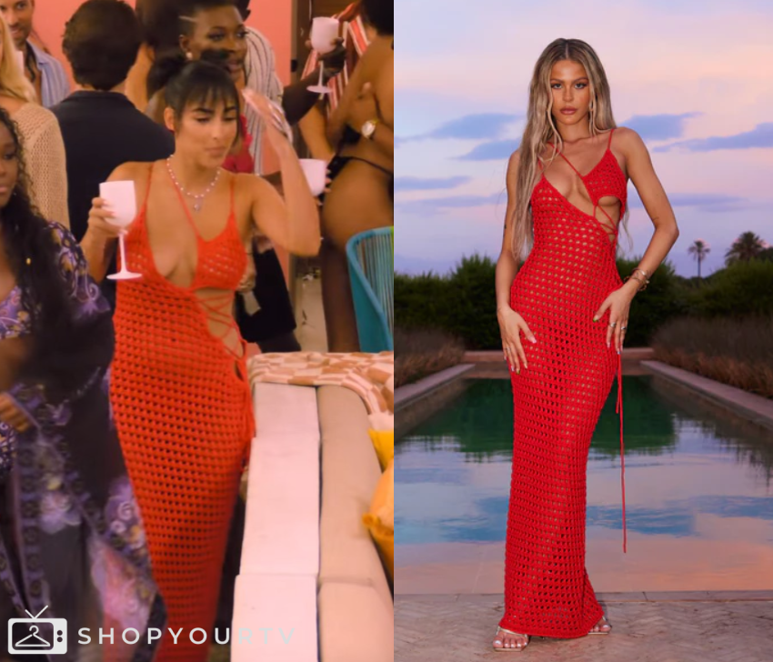 Perfect Match: Season 2 Episode 9 Alara's Crochet Knit Dress | Shop Your TV Perfect Match: Season 2 Episode 9 Alara's Crochet Knit Dress | Shop Your TV