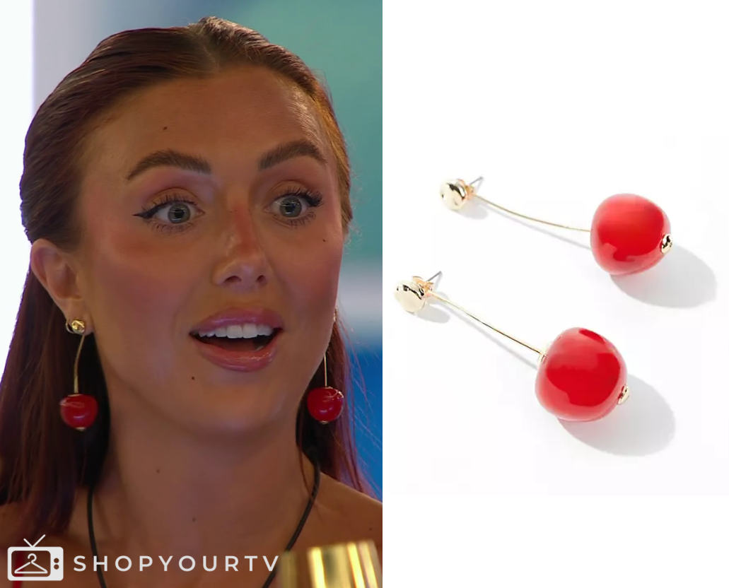 Love Island (UK): Season 11 Episode 5 Patsy's Cherry Drop Earrings ...