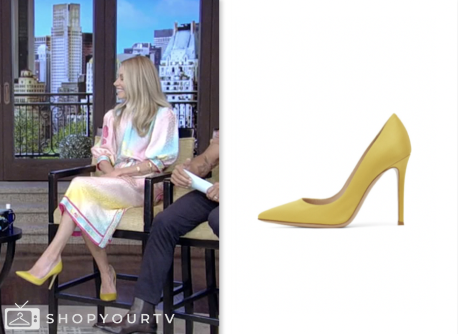 Live with Kelly and Mark: June 2024 Kelly Ripa's Yellow Pumps Heels ...