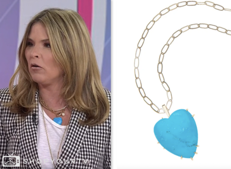 The Today Show June 2024 Jenna Bush Hager's Turquoise Heart Pendant