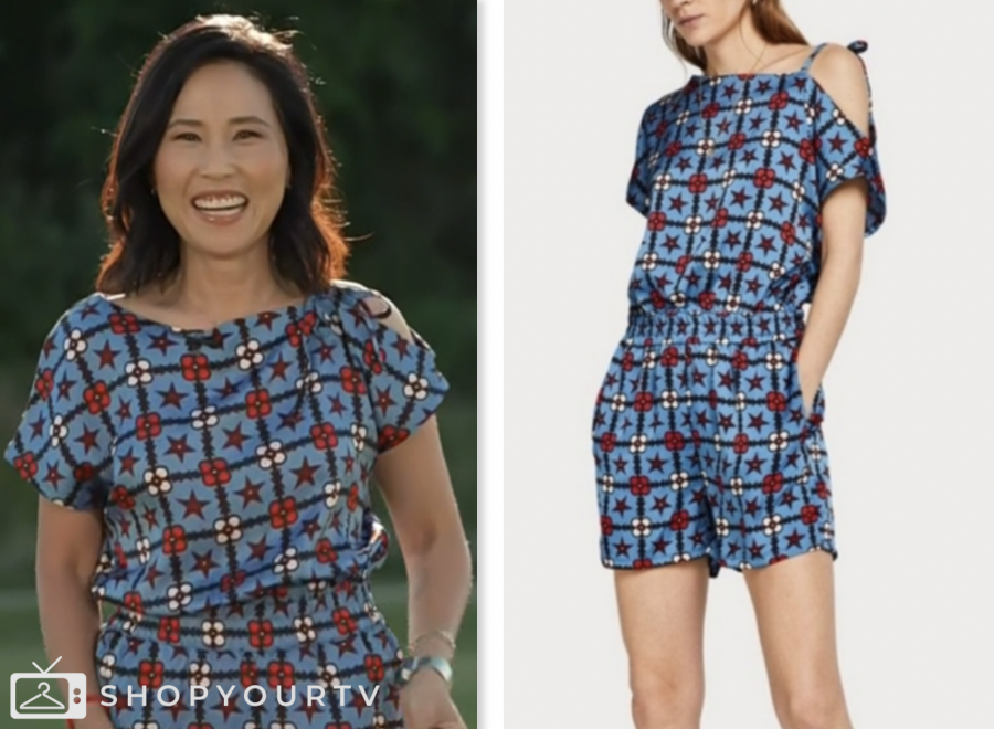 The Today Show: June 2024 Vicky Nguyen's Blue and Red Floral Romper ...
