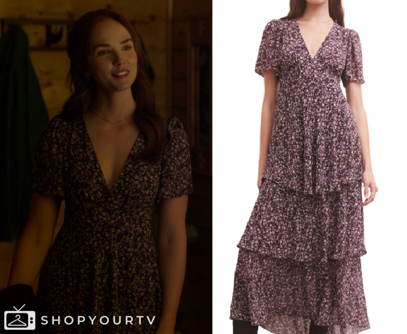 Sullivans Crossing Season 2 Episode 10 Maggie s Floral V Neck Ruffle sullivans-crossing-season-2-episode-10-maggie-s-floral-v-neck-ruffle