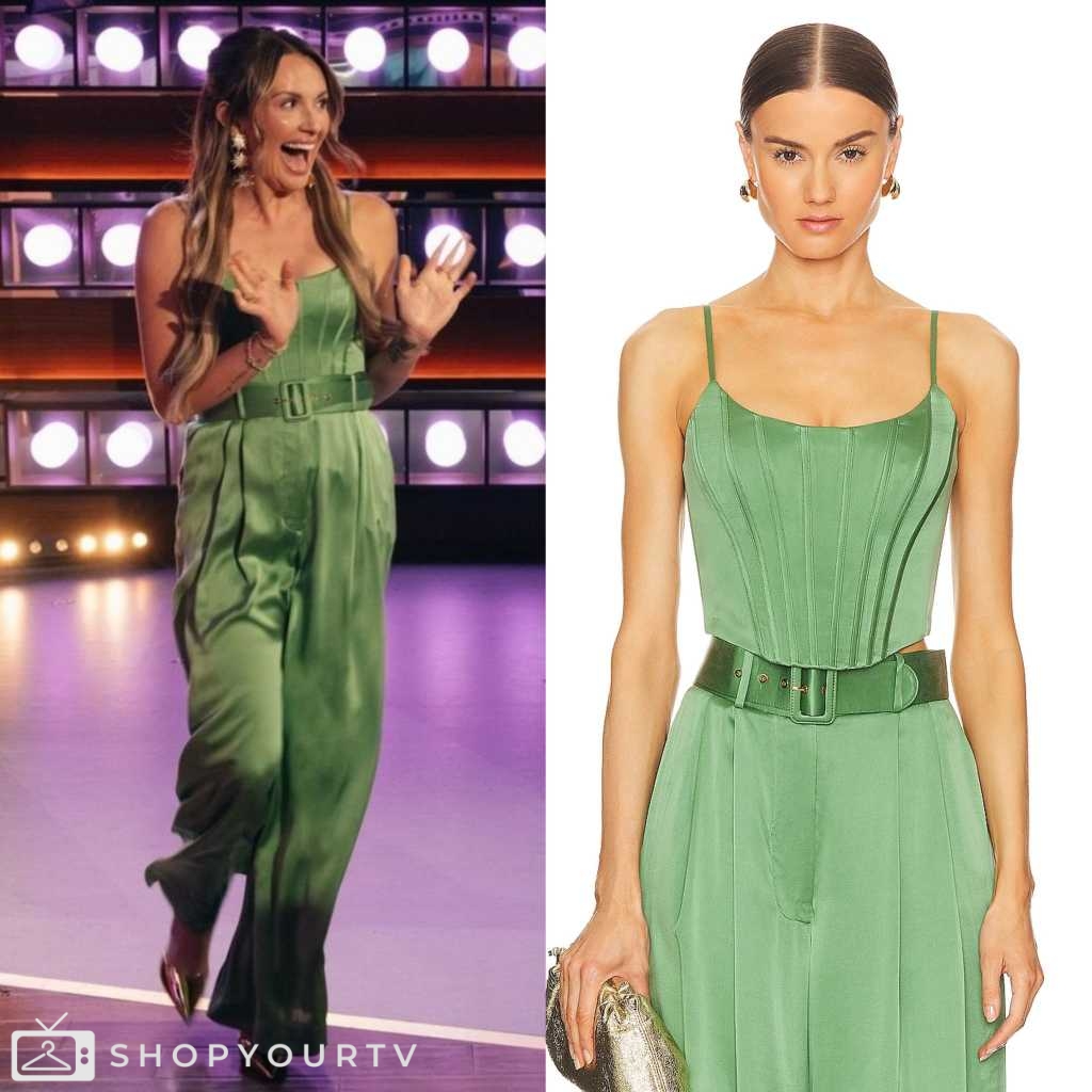 The Kelly Clarkson Show: June 2024 Carly Pearce’s Green Satin Bustier ...