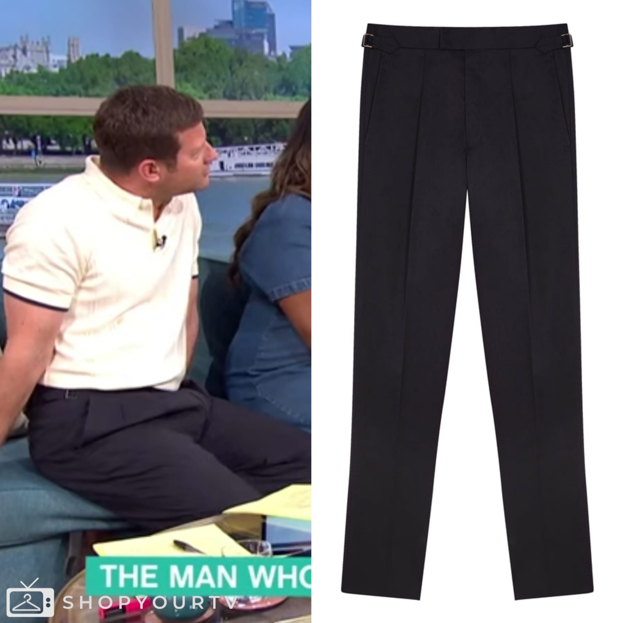 This Morning: June 2024 Dermot O’Leary’s Black Trousers | Shop Your TV