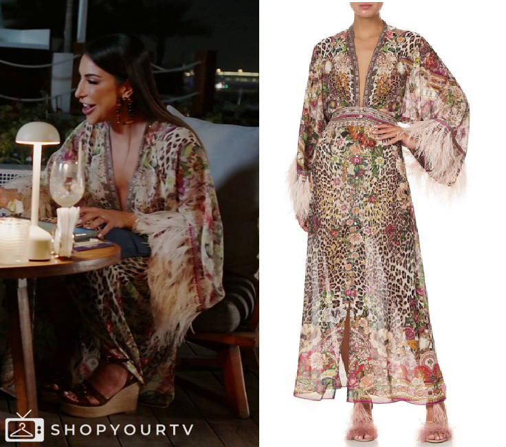 Taleen Rhod Real Housewives of Dubai: Season 2 Episode 3 Taleen's Printed Feather ...