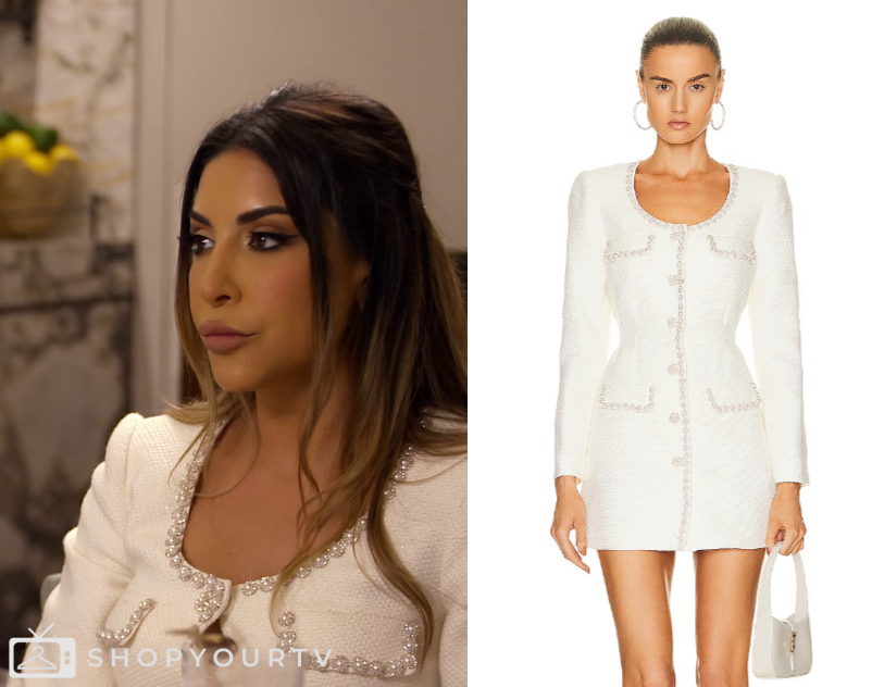 Taleen Rhod Real Housewives of Dubai: Season 2 Episode 3 Taleen's White Tweed ...