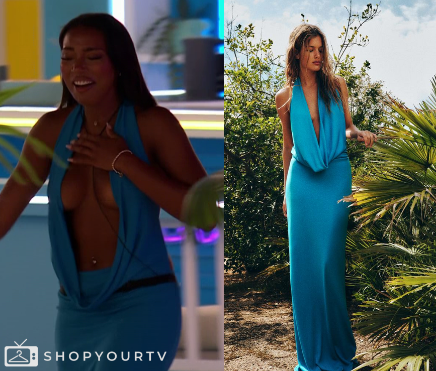 Love Island (UK): Season 11 Episode 32 Uma's Draped Dress | Shop Your TV Love Island (UK): Season 11 Episode 32 Uma's Draped Dress | Shop Your TV