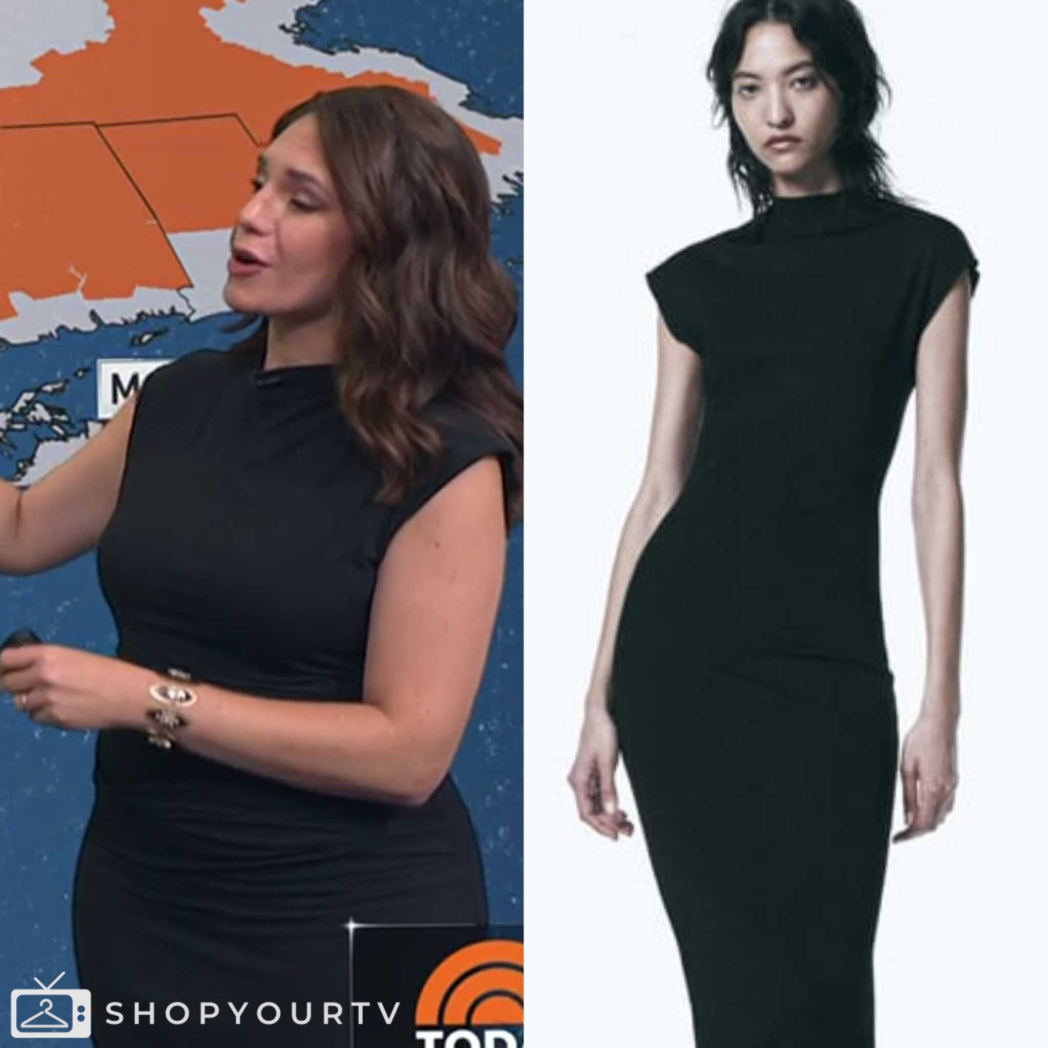 The Today Show: July 2024 Maria Larosa’s Black Turtleneck Jersey Dress ...