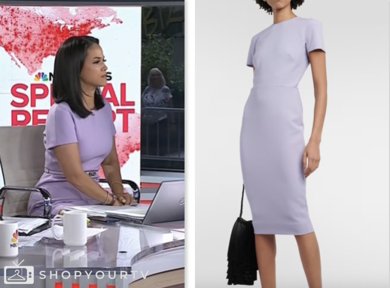 The Today Show: July 2024 Laura Jarrett's Lilac Purple Short Sleeve ...