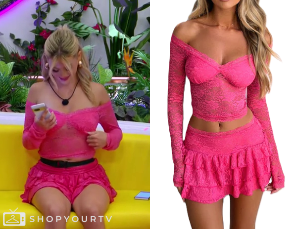 kaylor love island pink dress Kaylor Love Island Pink Dress