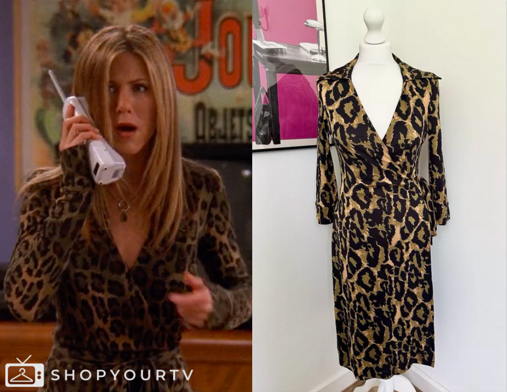 Friends: Season 6 Episode 18 Rachel's Leopard Print Dress | Shop Your TV Friends: Season 6 Episode 18 Rachel's Leopard Print Dress | Shop Your TV