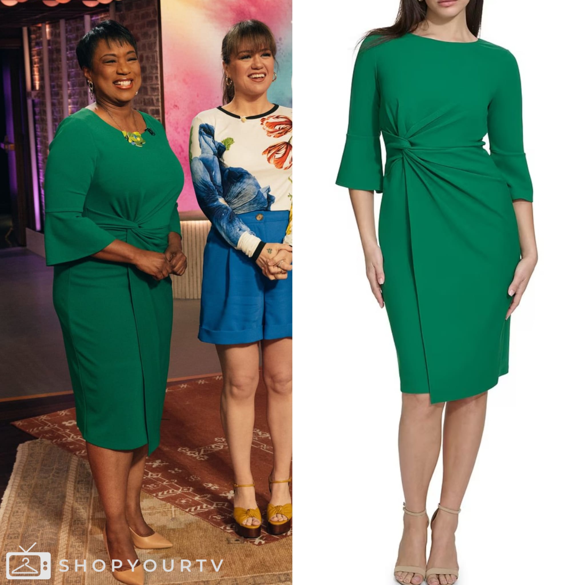 The Kelly Clarkson Show: July 2024 Danita Harris's Green Mid Lenght Dress | Shop Your TV The Kelly Clarkson Show: July 2024 Danita Harris's Green Mid Lenght Dress | Shop Your TV