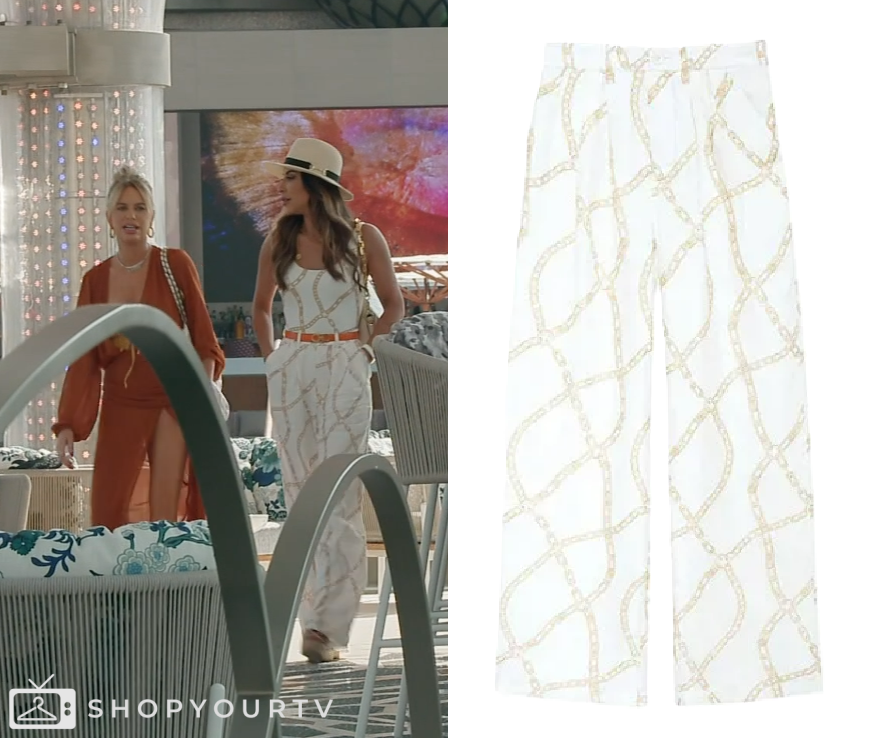 Taleen Rhod Real Housewives of Dubai: Season 2 Episode 7 Taleen's White Chain Print ...