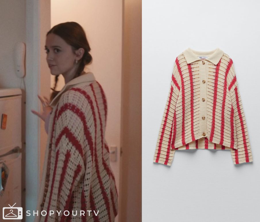 Daddy Issues: Season 1 Episode 5 Gemma's Red Crochet Cardigan | Shop ...