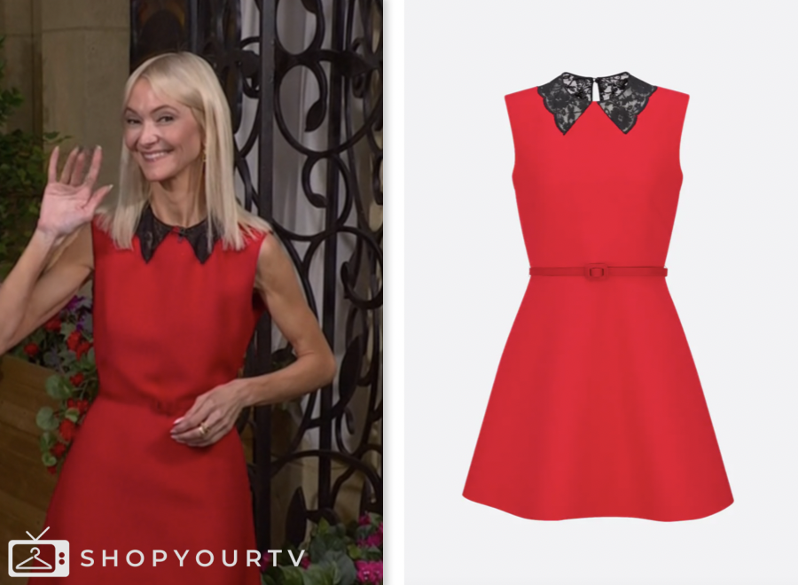 The Today Show: August 2024 Zanna Roberts Rassi's Red Lace Collar ...