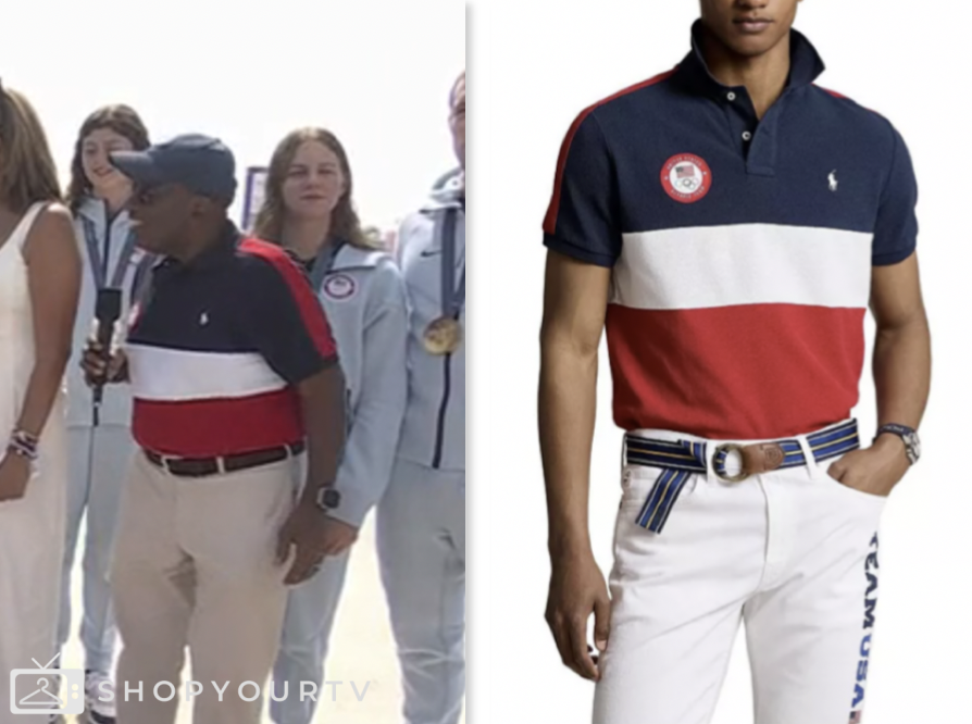 The Today Show: August 2024 Al Roker's Colorblock Team USA Polo Shirt ...
