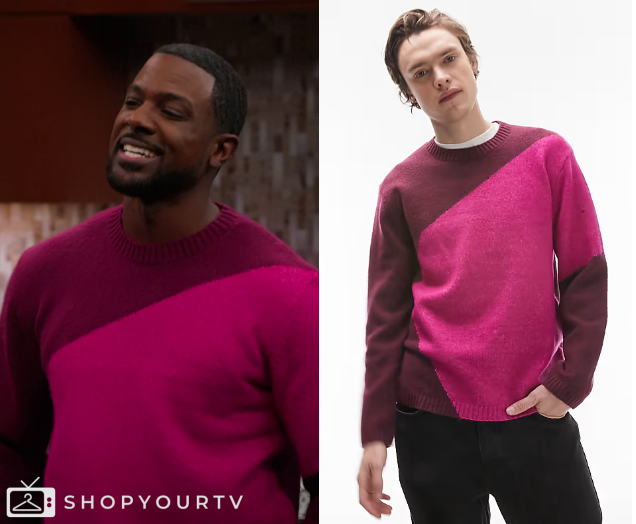 House of Payne: Season 13 Episode 1 Pink & Burgundy Colorblock Sweater ...