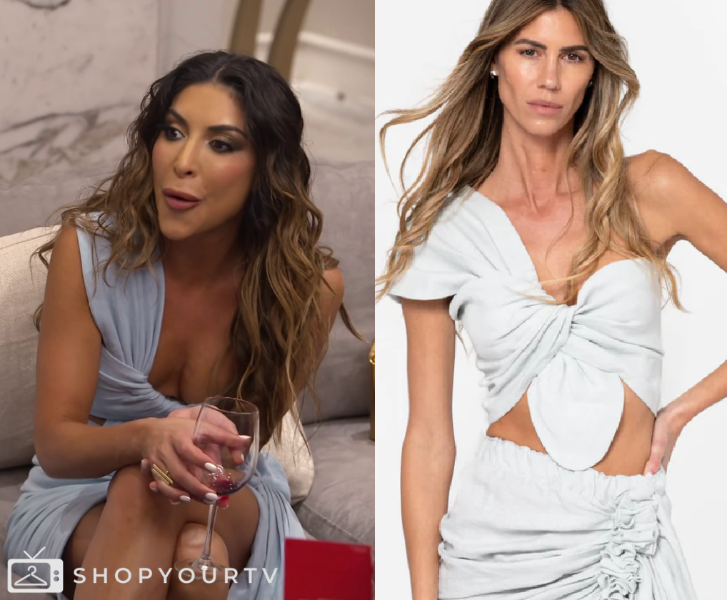 Taleen Har Real Housewives of Dubai: Season 2 Episode 10 Taleen's Blue Tie Front ...