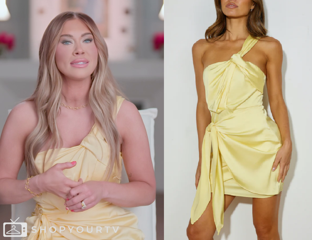 The Secret Lives of Mormon Wives: Season 1 Confessional Jessi's Silk Yellow Dress | Shop Your TV The Secret Lives of Mormon Wives: Season 1 Confessional Jessi's Silk Yellow Dress | Shop Your TV