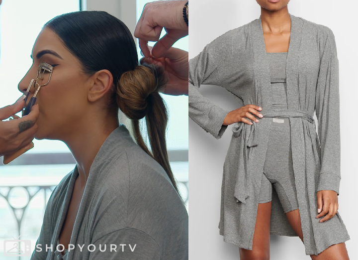 Taleen Rhod Real Housewives of Dubai: Season 2 Episode 13 Taleen's Grey Jersey Robe ...