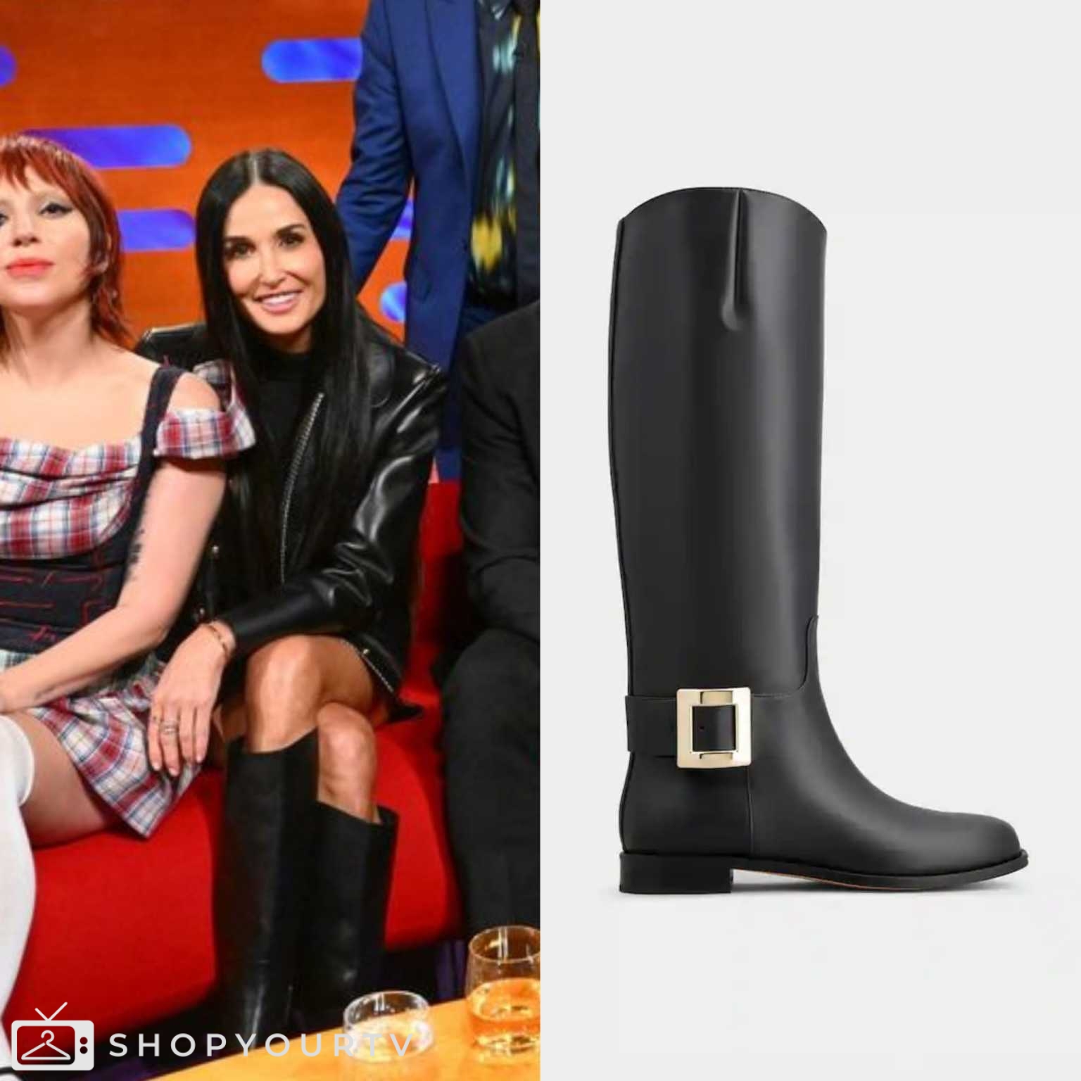 The Graham Norton Show: September 2024 Demi’s Leather Black Boots ...