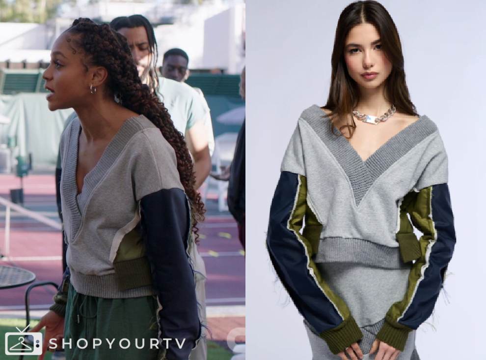 Simone Hicks All American Homecoming: Season 3 Episode 9 Simone's V-Neck Sweater ...