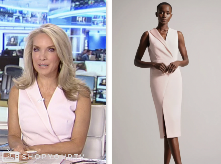 dana perino pink dress today Dana Perino appears to have worn an Eliza J Pink Tweed Dress on #AmericasNewsroom today. The dress is no longer available. #elizaj # danaperino #foxnews #foxnewsfashion #fashion #style #instastyle #