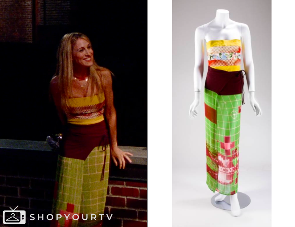 Sex and the City: Season 2 Episode 10 Carrie's Patchwork Dress | Shop Your TV Sex and the City: Season 2 Episode 10 Carrie's Patchwork Dress | Shop Your TV