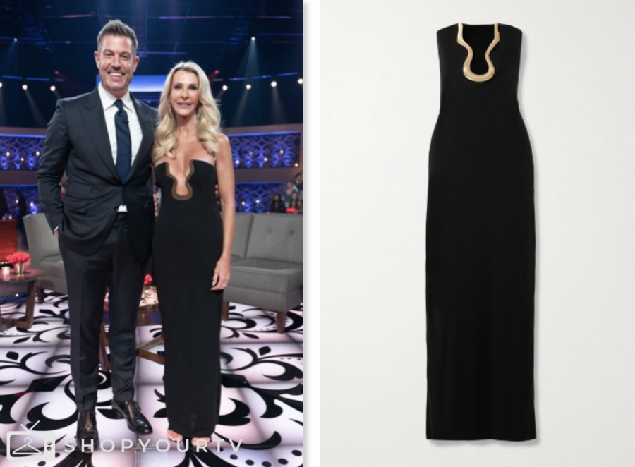 The Golden Bachelorette: Season 1 Episode 8 Men Tell All Joan Vassos's Wavy Strapless Dress | Shop Your TV The Golden Bachelorette: Season 1 Episode 8 Men Tell All Joan Vassos's Wavy Strapless Dress | Shop Your TV