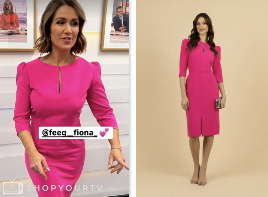 Good Morning Britain: November 2024 Susanna Reid's Pink Keyhole Pencil Dress | Shop Your TV Good Morning Britain: November 2024 Susanna Reid's Pink Keyhole Pencil Dress | Shop Your TV