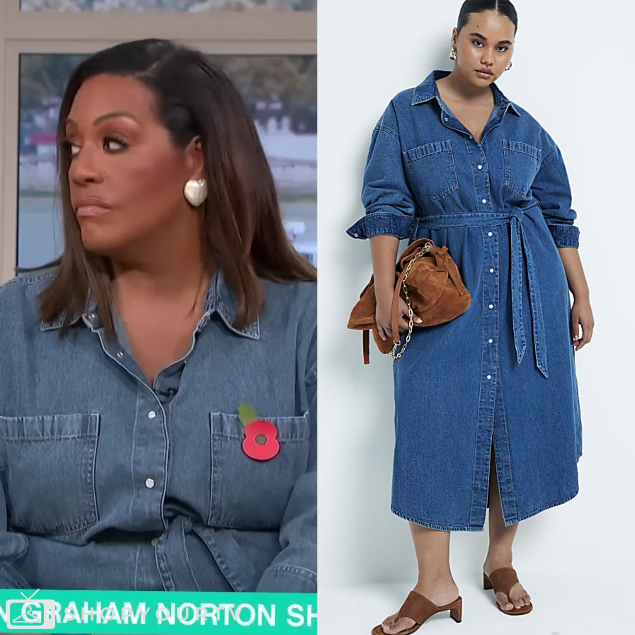 This Morning: October 2024 Alison’s Denim Belted Shirtdress | Shop Your TV