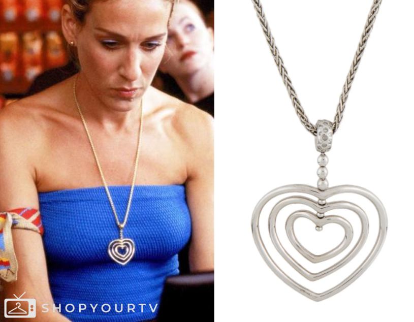 Sex and the City: Season 4 Episode 13 Carrie's silver heart necklace