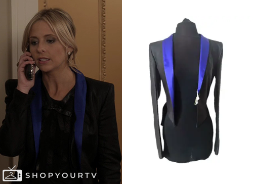 Bridget Ringer Ringer: Season 1 Episode 10 Bridget's Black Blazer with Blue Lapels ...