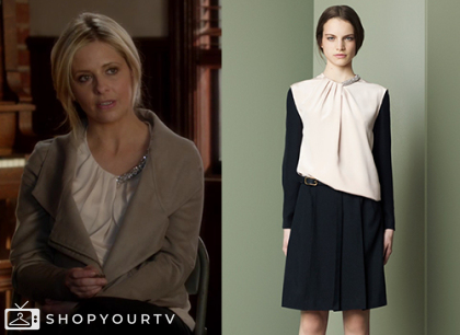 Bridget Ringer Ringer: Season 1 Episode 22 Bridget's Embellished Neckline Blouse ...