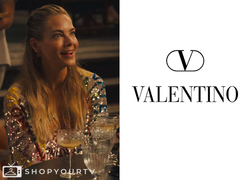 white lotus valentino dress sequin Where To Shop The Exact Outfits From 'The White Lotus' Season 3