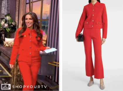 the view, alyssa farah griffin, red jacket and cropped pants