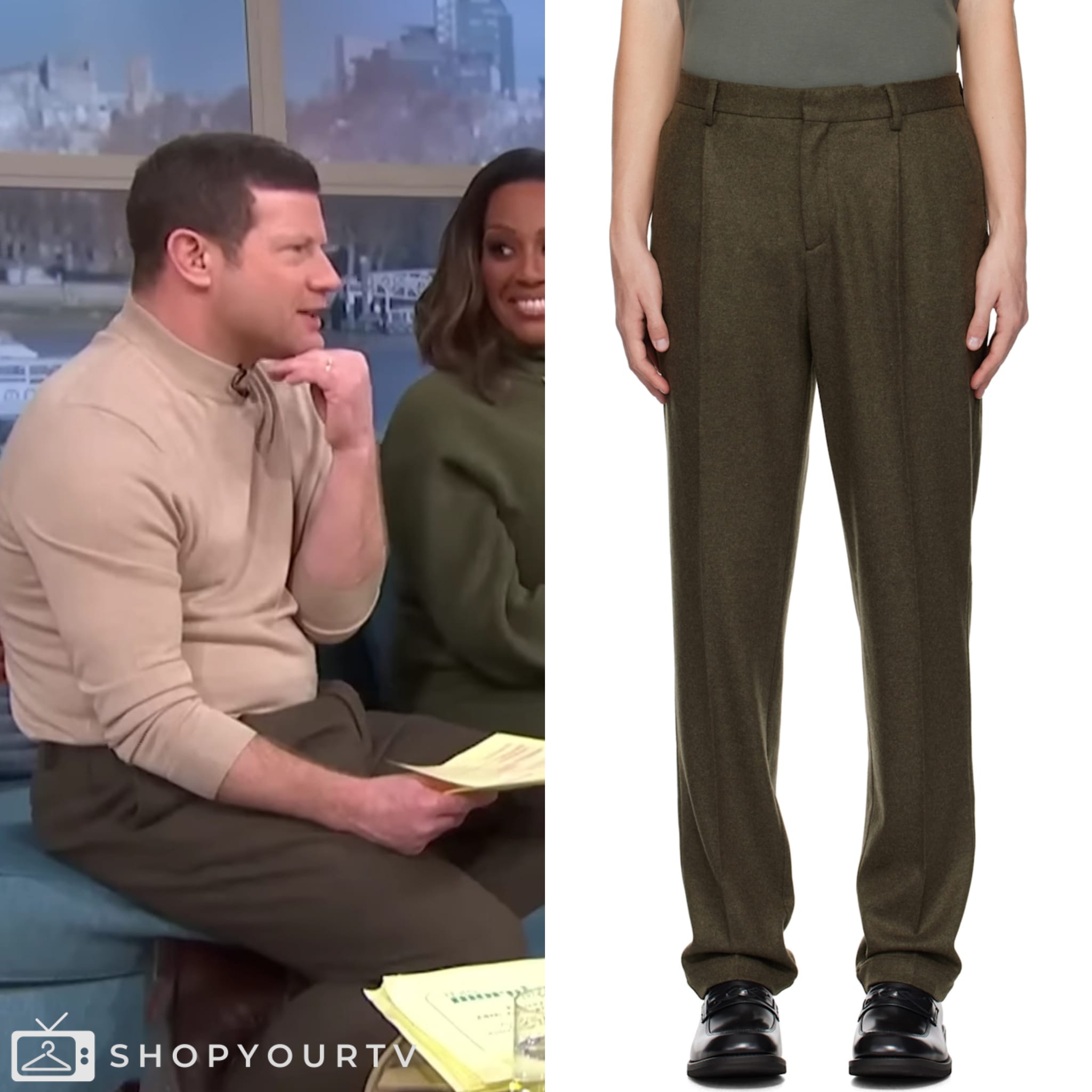 This Morning: January 2025 Dermot’s Pleated Wool Trousers | Shop Your TV