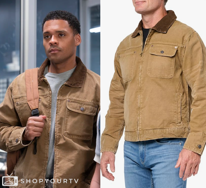 The Rookie Jacket The Rookie: Season 7 Episode 3 Mile's Brown Jacket with Cord Collar ...