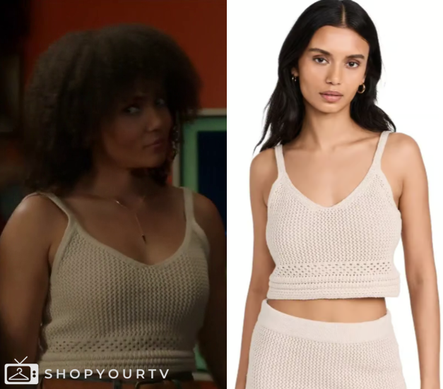Rachel Rookie The Rookie: Season 7 Episode 3 Rachel's Crochet Crop Singlet | Shop Your TV