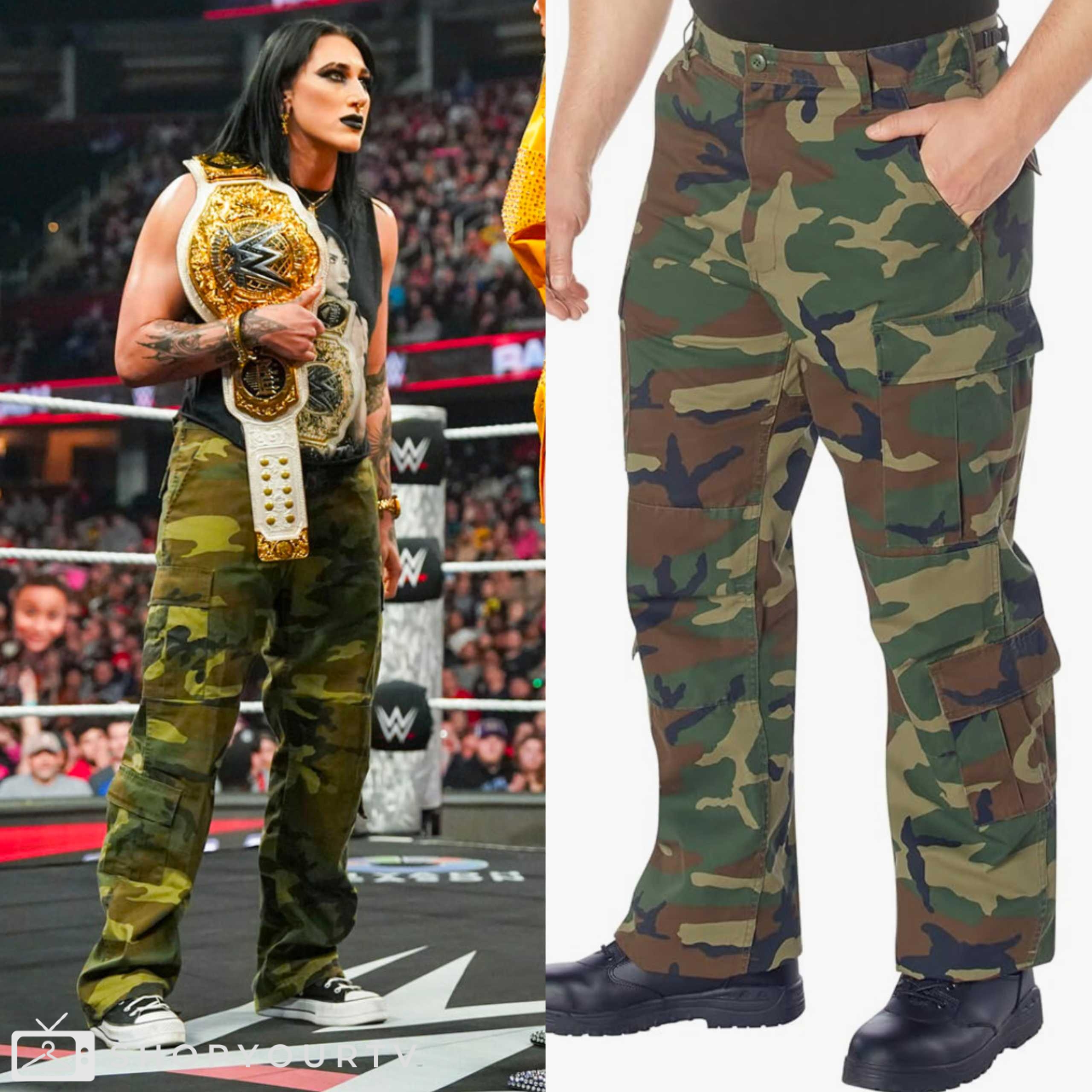 Wwe Rip Pants WWE Raw February 2025: Rhea's Came Cargo Pants | Shop Your TV