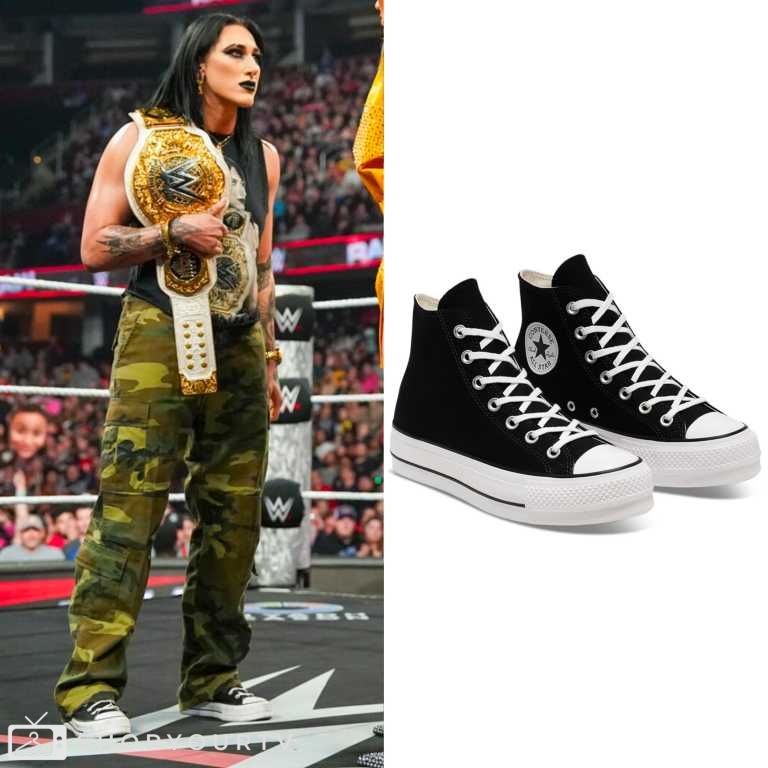 WWE Raw February 2025: Rhea's Black & White High Top Sneakers | Shop ...