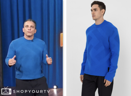 Sebastian Maniscalco, access daily, blue sweater