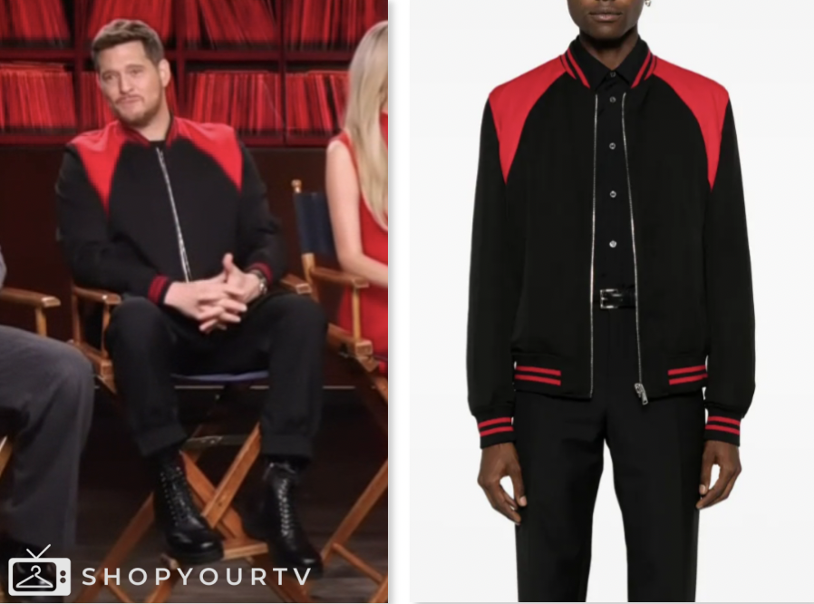 Michael Bublé, access hollywood, black and red jacket